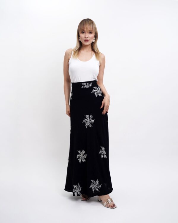 her beden uyumlu çiçek desenli etek - Görsel 3