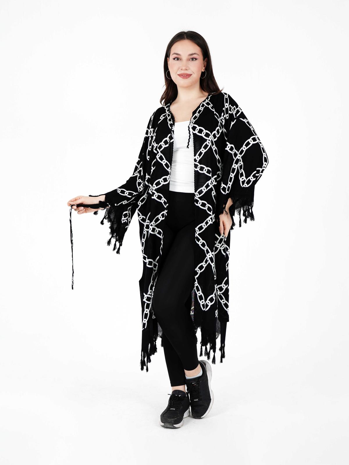 Unytekstil açık zincir model kaftan - Görsel 1